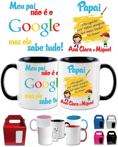 Caneca em Cerâmica 350 ml Personalizada Dia dos Pais