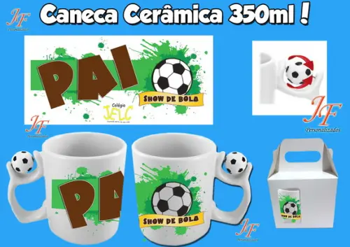 Caneca em Cerâmica 350 ml Personalizada Dia dos Pais