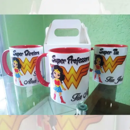 Caneca em Cerâmica 350 ml Professora ou Diretora