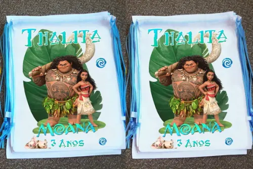 Mochilinha Ecobag Moana Personalizada