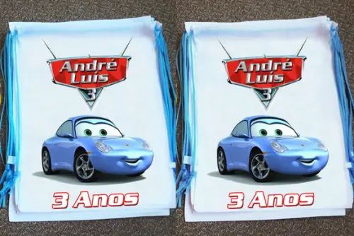 Mochilinha Ecobag Personalizada Macqueen Filme Carros