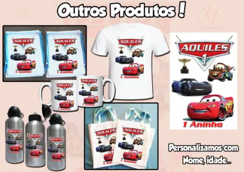 Mochilinha Ecobag Personalizada Macqueen Filme Carros