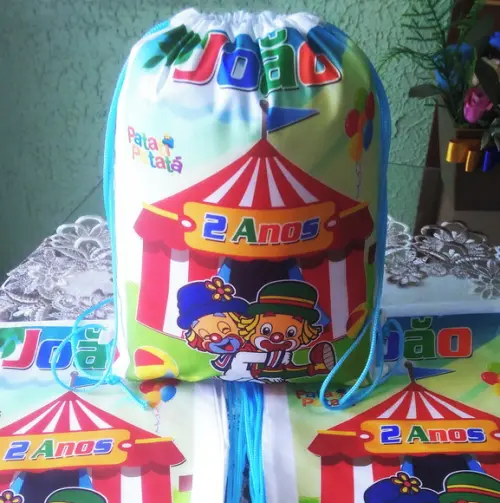 Mochilinha Ecobag Sacochila Personalizada Patati Patatá