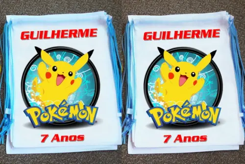 Mochilinha Pokemon Personalizada