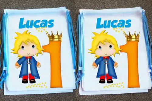 Mochilinha Sacochila Ecobag Pequeno Príncipe Personalizada