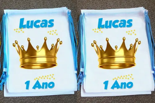 Mochilinha Sacochila Ecobag Pequeno Príncipe Personalizada