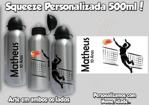 Squeeze Alumínio 500 ml Personalizada Volei
