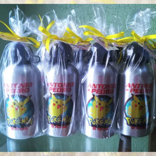 Squeeze Garrafinha Alumínio 500 ml Personalizada Pokemon