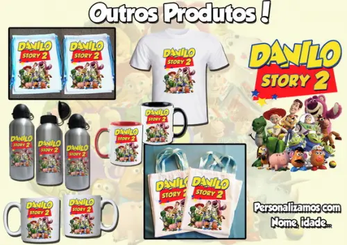 Squeeze Garrafinha Alumínio 500 ml Personalizada Toy Story