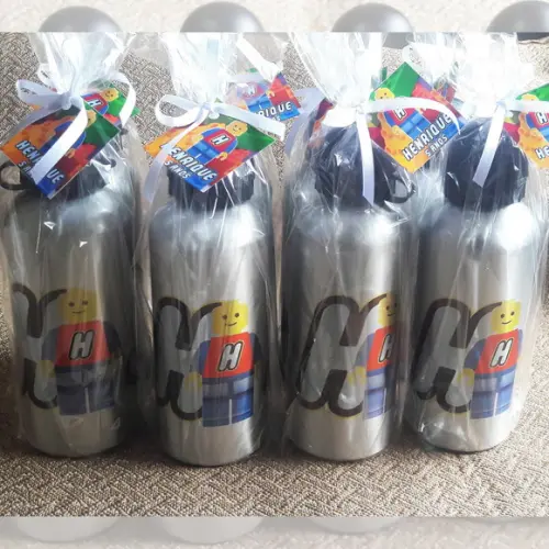 Squeeze Garrafinha em Alumínio 500 ml Personalizada Lego