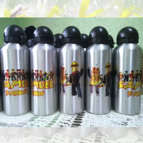 Squeeze Garrafinha em Alumínio 500 ml Personalizada Roblox