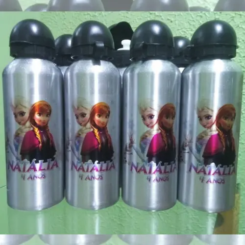 Squeeze Garrafinha em Alumínio 500 ml Personalizado Frozen