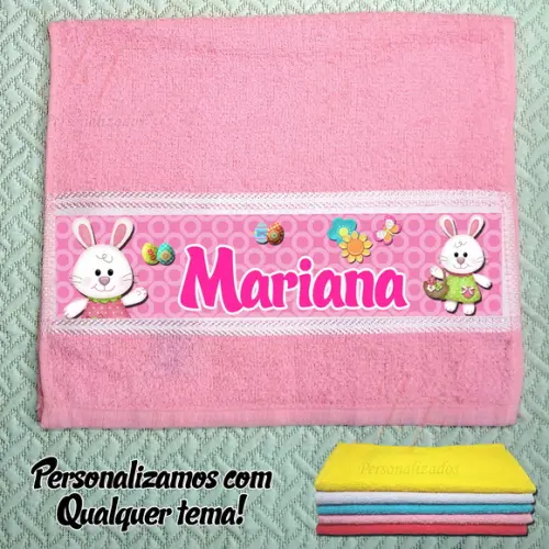 Toalhinha de Mãos Personalizada_Várias cores_Páscoa