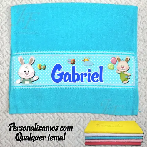 Toalhinha de Mãos Personalizada_Várias cores_Páscoa