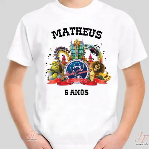Camisa Viagem Beto Carrero | 12 Unidades | 100% Algodão