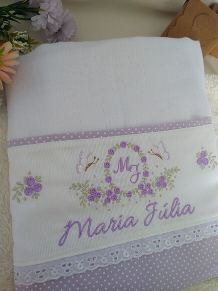 Toalha Fralda Bordada