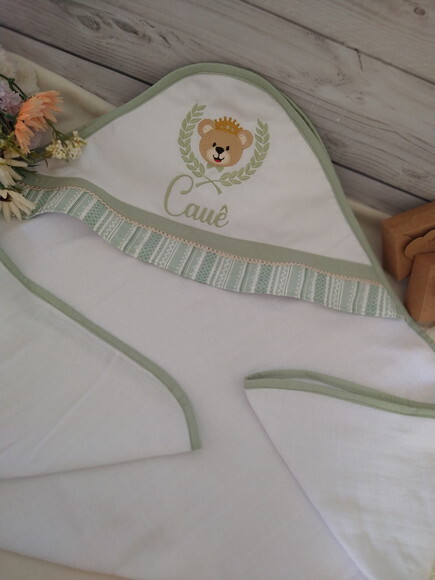 Toalha Fralda com Capuz Urso Príncipe