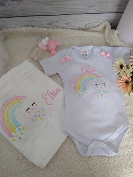 Body Infantil +toalhinha Bordada