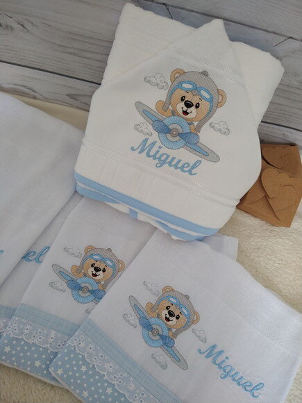 Kit Fraldas e Toalha Personalizada