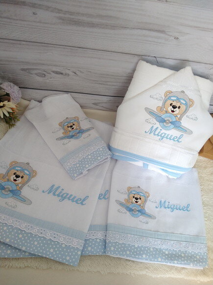 Kit Fraldas e Toalha Personalizada