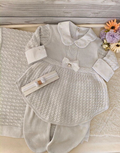 Saída Maternidade Personalizada Branco Gelo