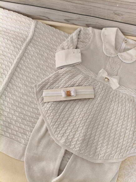 Saída Maternidade Personalizada Branco Gelo
