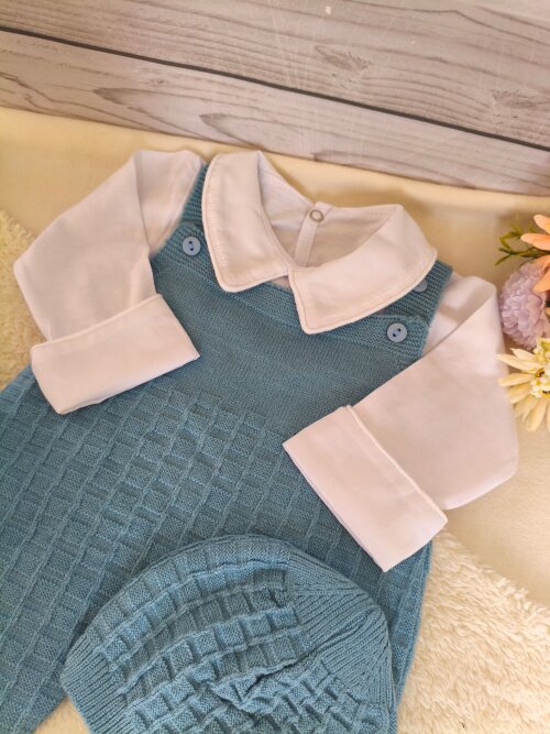 Saída Maternidade Azul claro kit 5 peças Personalizado Bordado