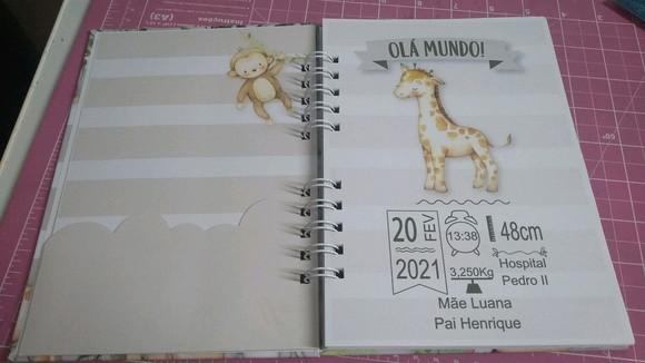 Caderneta de Saude Personalizada Safari + Brinde