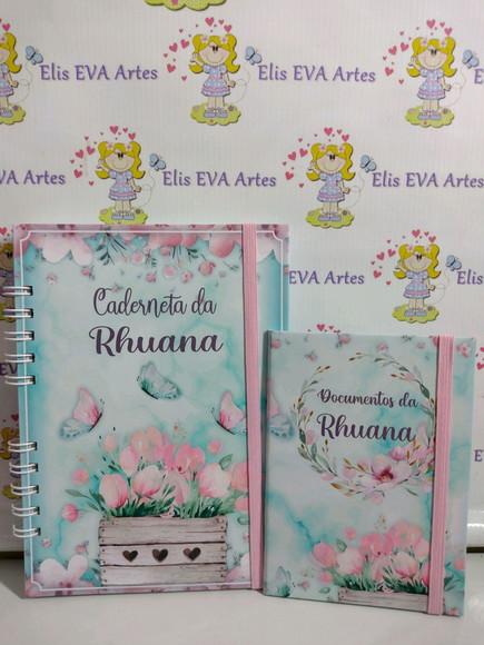 Caderneta de Vacina Floral Menina Personalizada + Brinde