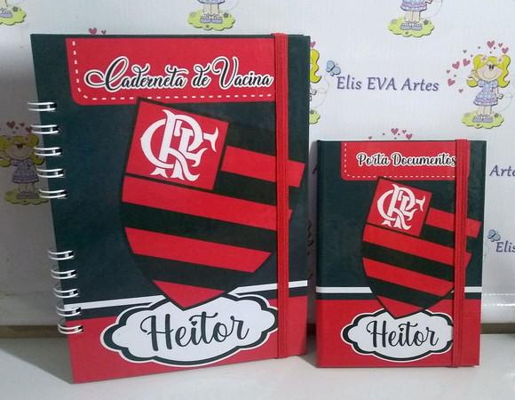 Caderneta de Vacina Futebol Capa Dura Personalizada +brinde