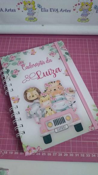 Caderneta de Vacina Personalizada Safari Rosa Menina+brinde