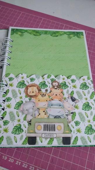 Caderneta de Vacina Safari Capa Dura Personalizada + Brinde