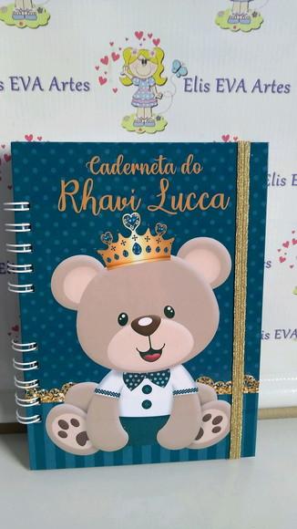 Caderneta de Vacina Ursinho Principe Capa Dura + Brinde
