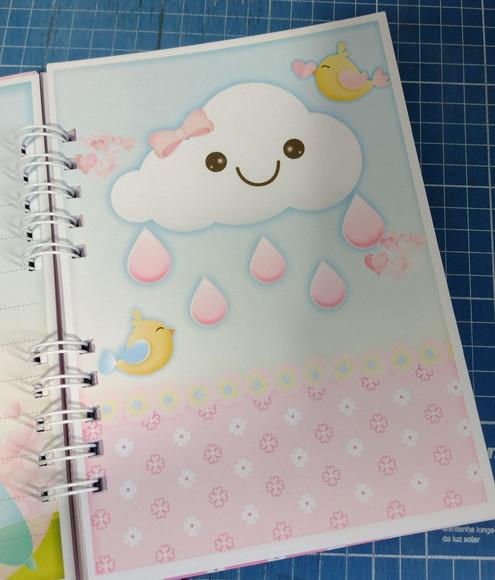 Caderneta de Vacinação Chuva de Amor Personalizada Capa Dura