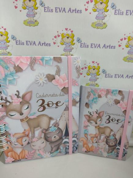 Caderneta de Vacinação Floresta Menina Personalizada+ Brinde