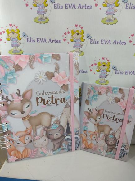 Caderneta de Vacinação Floresta Menina Personalizada+ Brinde