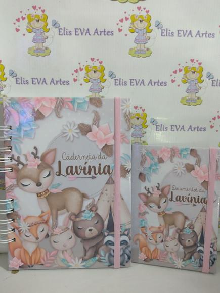 Caderneta de Vacinação Floresta Menina Personalizada+ Brinde
