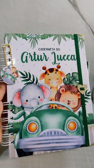 Caderneta de Vacinação Luxo Tema Safari c/ Porta Documentos