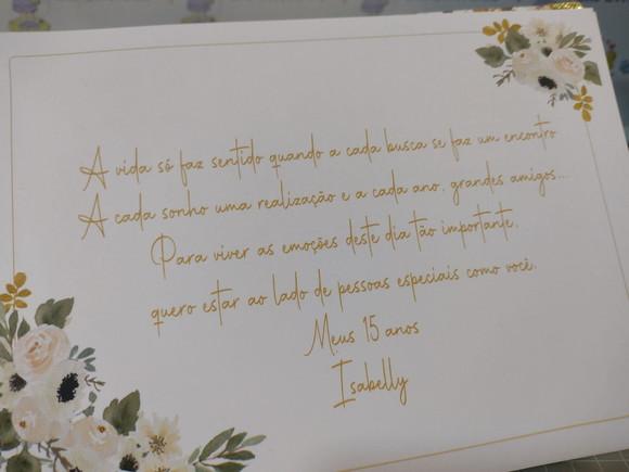 Caderno de Assinaturas Folhas Personalizadas 15 Anos Dourado