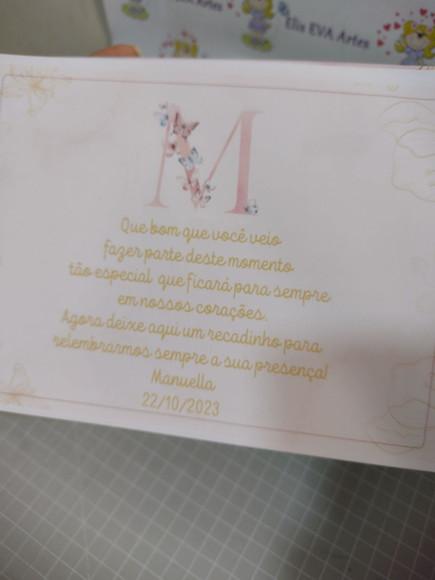 Caderno de Mensagens Alfabeto Borboleta Personalizado