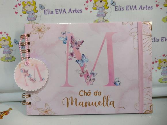 Caderno de Mensagens Alfabeto Borboleta Personalizado