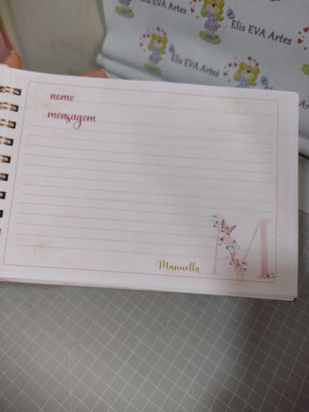 Caderno de Mensagens Alfabeto Borboleta Personalizado