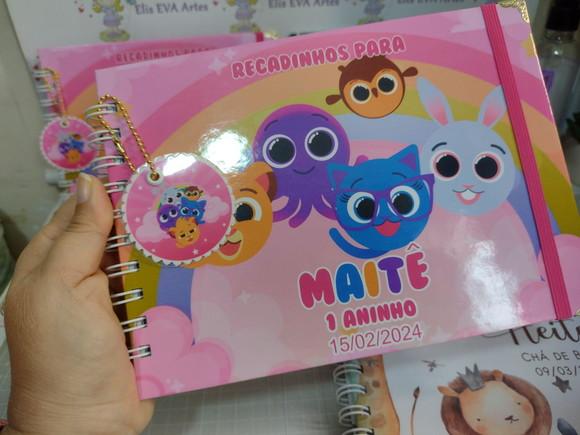 Caderno de Mensagens Bolofofos Menina Personalizado