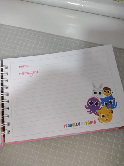 Caderno de Mensagens Bolofofos Menina Personalizado