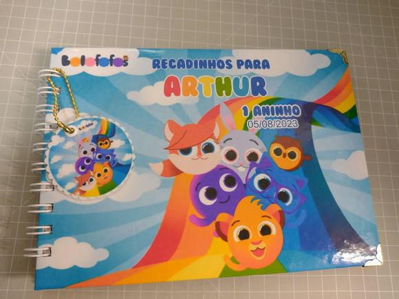Caderno de Mensagens Bolofofos Menino Personalizado