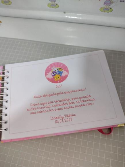 Caderno de Mensagens Bolofofos Menina Personalizado