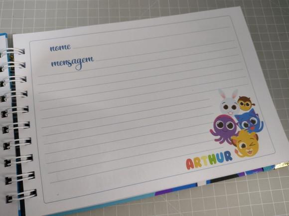 Caderno de Mensagens Bolofofos Menino Personalizado