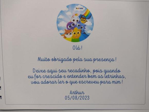 Caderno de Mensagens Bolofofos Menino Personalizado