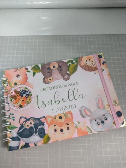 Caderno de Mensagens Bosque Encantado Menina Personalizado