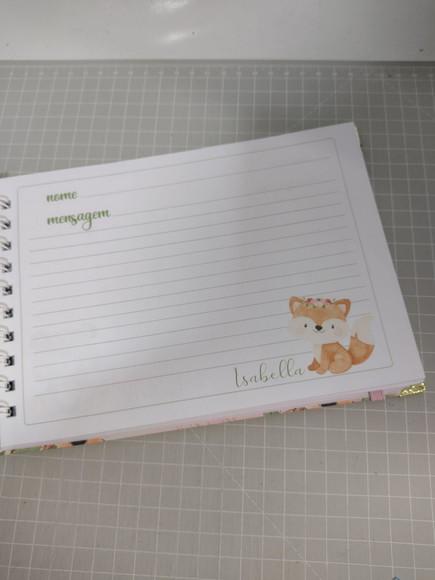 Caderno de Mensagens Bosque Encantado Menina Personalizado